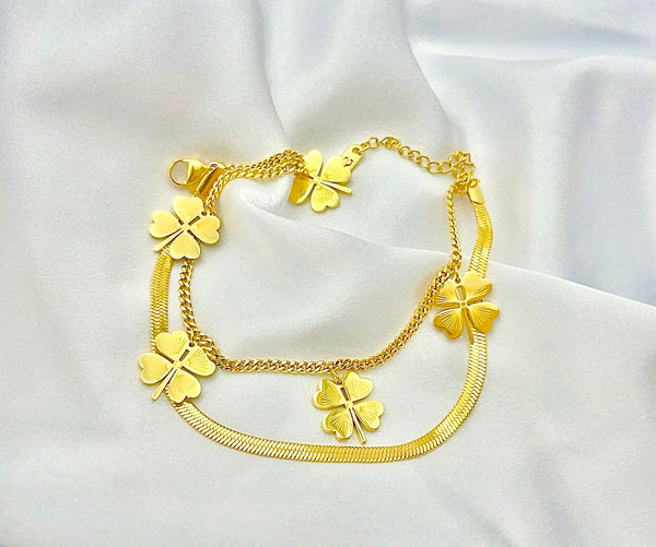 Bracelet Trèfles d'Or