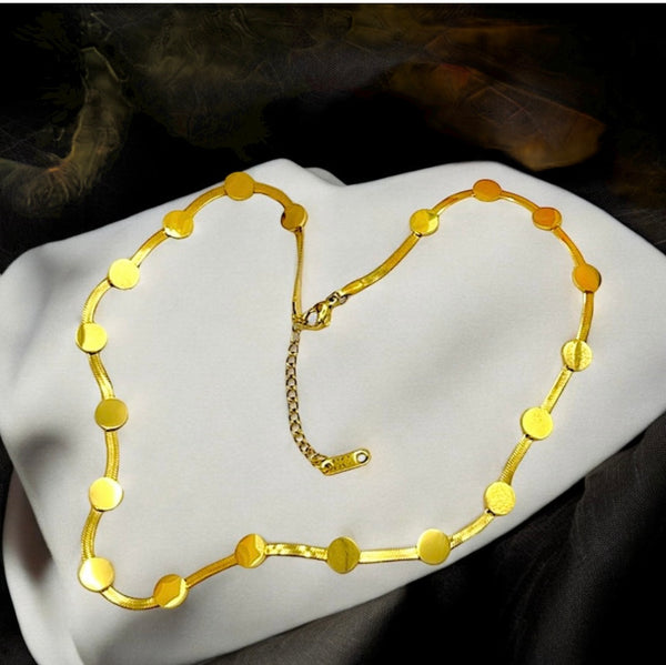 Collier Perles d'Or, or 18 sur Acier inoxydable