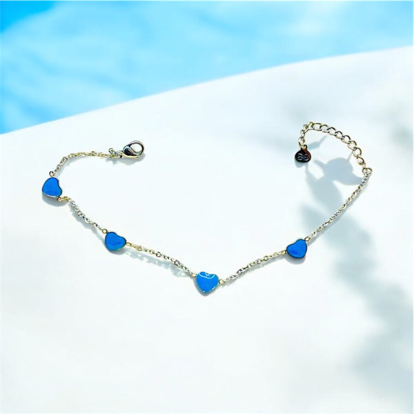 Bracelet Liora( pierre d'Epoxy bleu )